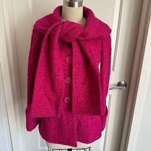 Unique J. Crew Pink Wool Coat